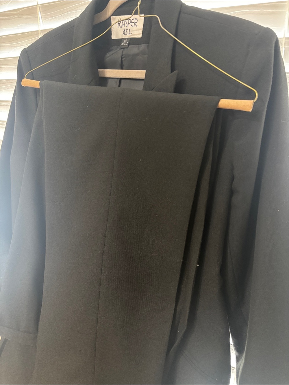 Kasper Black Tailored Blazer and Pants Set